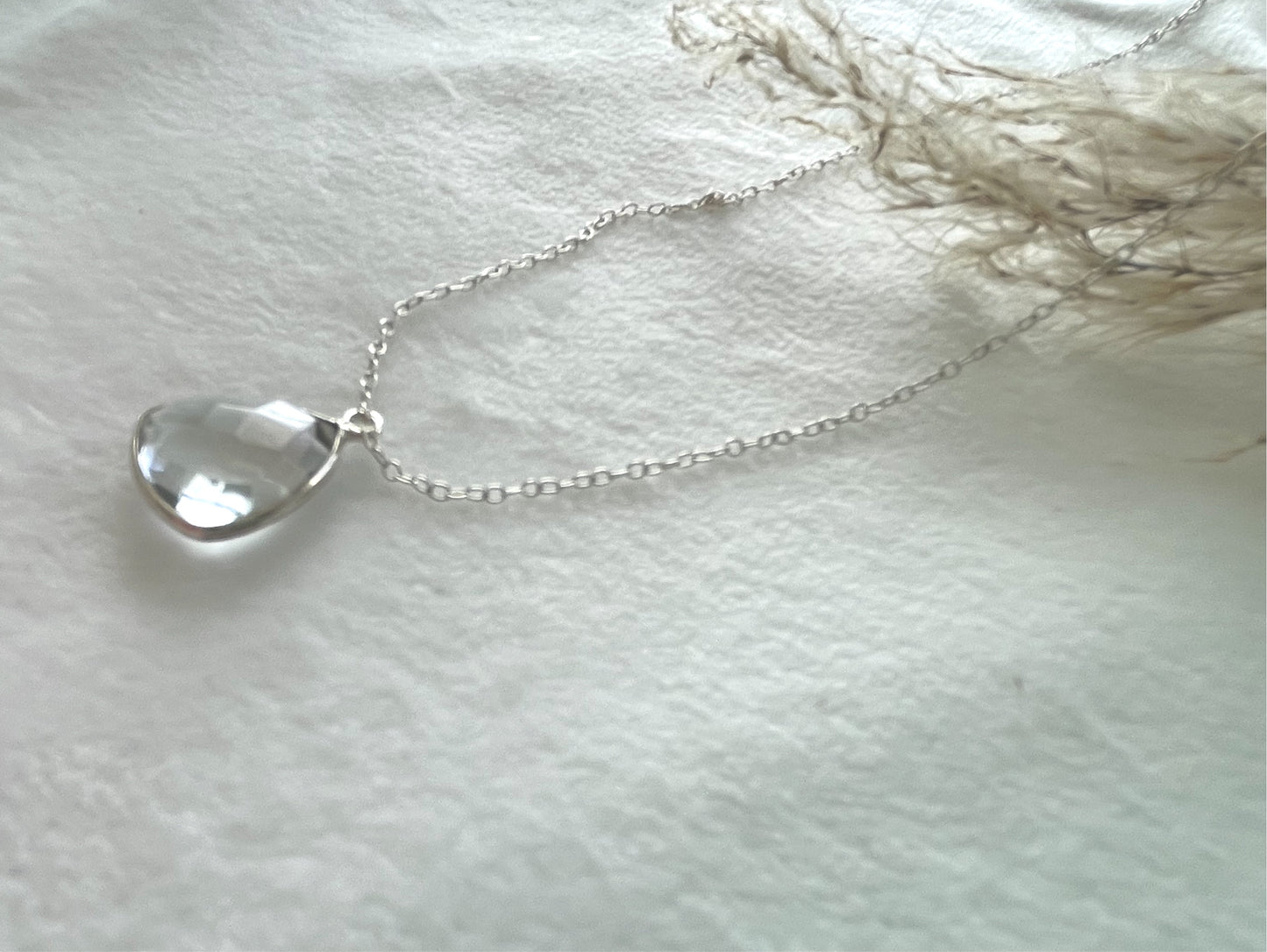 Sterling Silver Clear Quartz Necklace